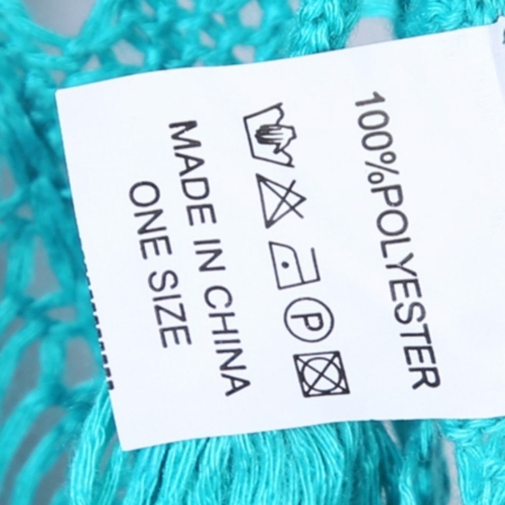 Mint Crochet Knitted Tassel Tie Kimono Beachwear - Picture 3 of 7